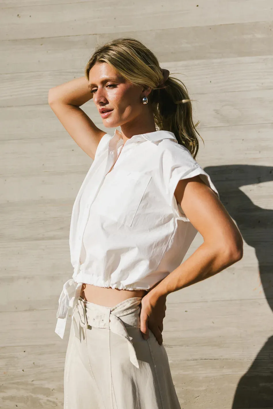 Junie Cinch Waist Button Up - FINAL SALE sold by bohme