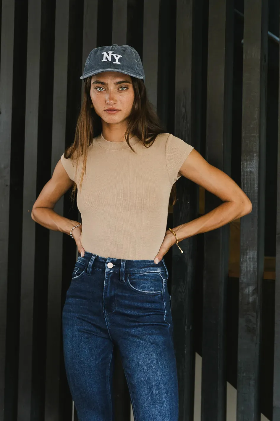 Holly Ribbed Bodysuit in Tan - FINAL SALE sold by bohme product image thumbnail 5