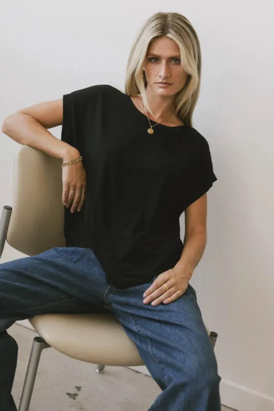 Callie Basic Tee in Black - FINAL SALE sold by bohme