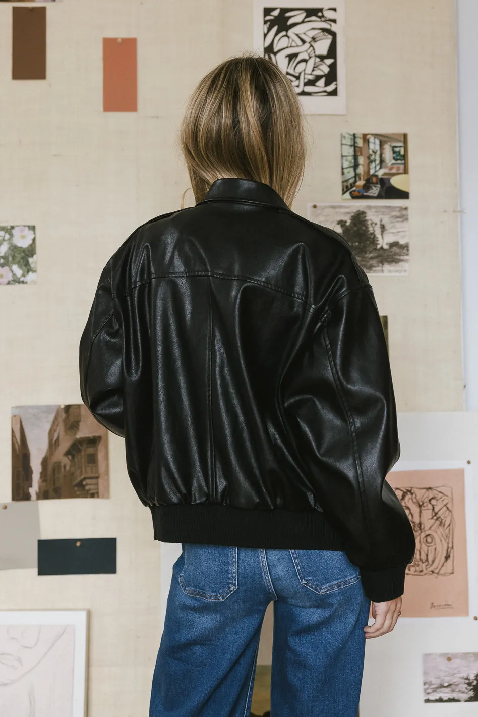 Call Me Back Vegan Jacket in Black - FINAL SALE sold by bohme product image thumbnail 3