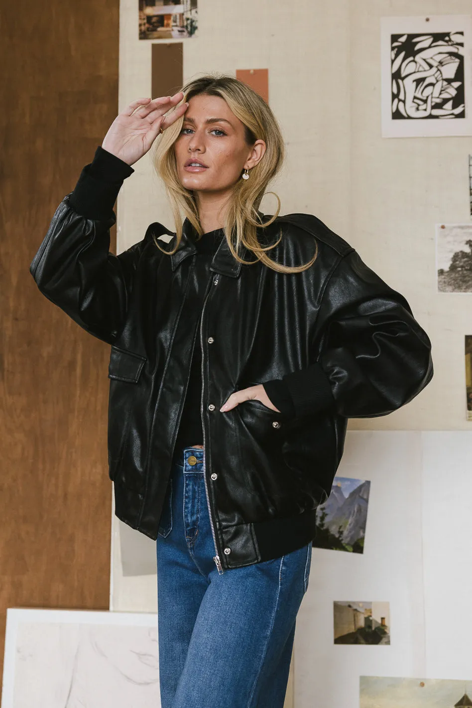 Call Me Back Vegan Jacket in Black - FINAL SALE sold by bohme product image thumbnail 4