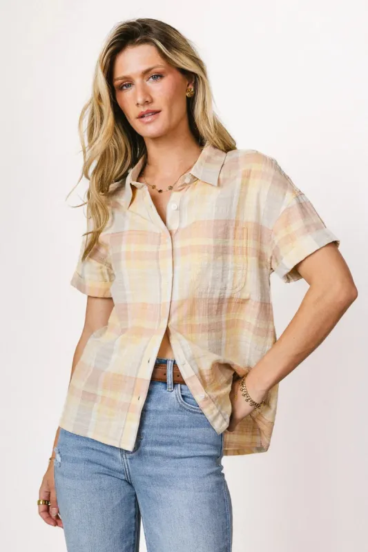 Whimsy Plaid Button Up - FINAL SALE sold by bohme
