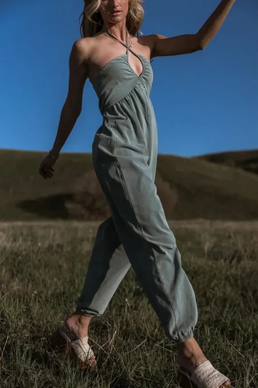 Trixie Jumpsuit in Teal - FINAL SALE sold by bohme