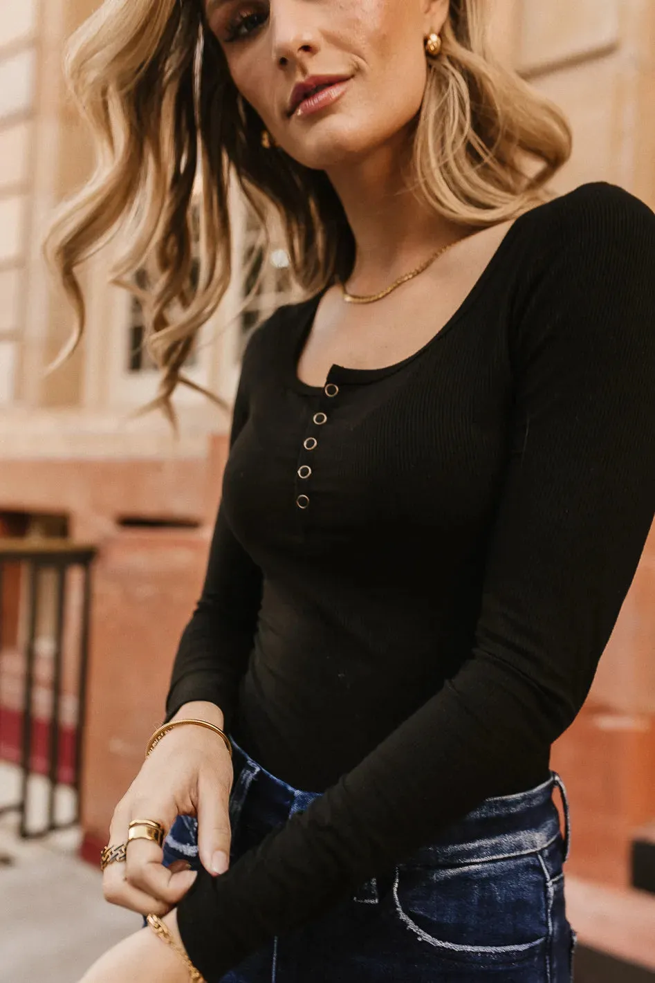 Lindon Ribbed Bodysuit in Black - FINAL SALE sold by bohme product image thumbnail 3