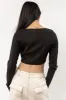 Lyra Cropped Top in Black - FINAL SALE sold by bohme