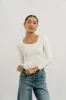 Audrey Ribbed Top in White - FINAL SALE sold by bohme