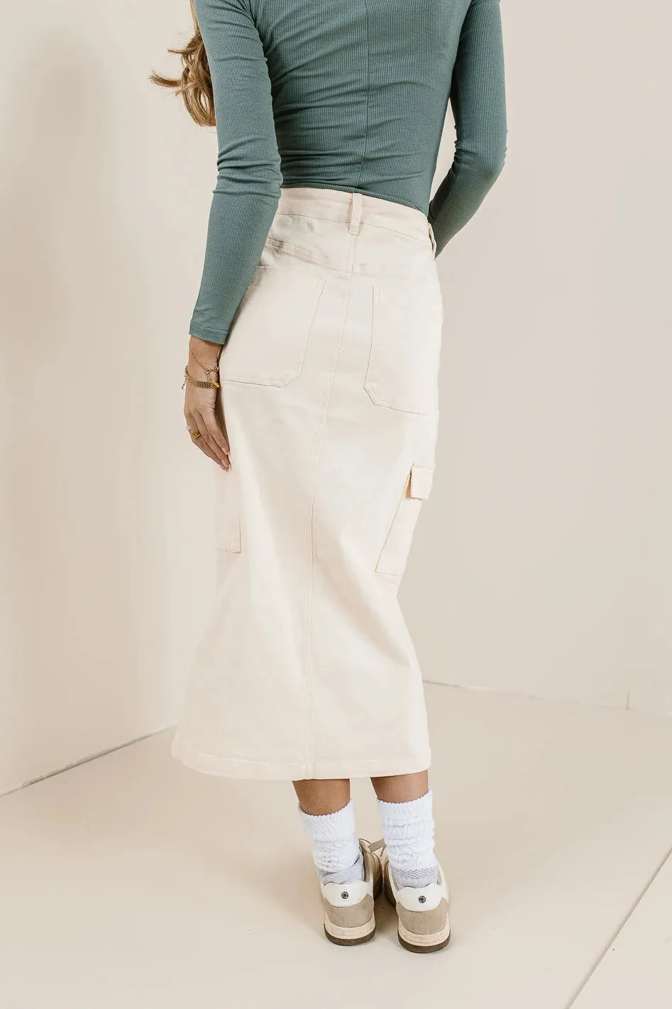 Khloe Cargo Denim Skirt - FINAL SALE sold by bohme product image thumbnail 4