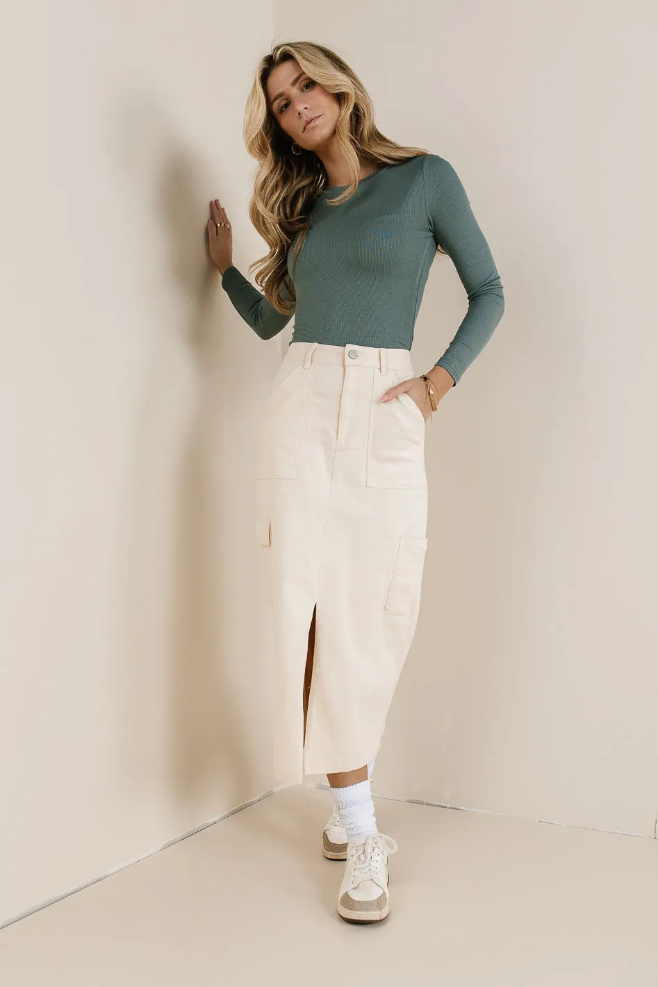 Khloe Cargo Denim Skirt - FINAL SALE sold by bohme