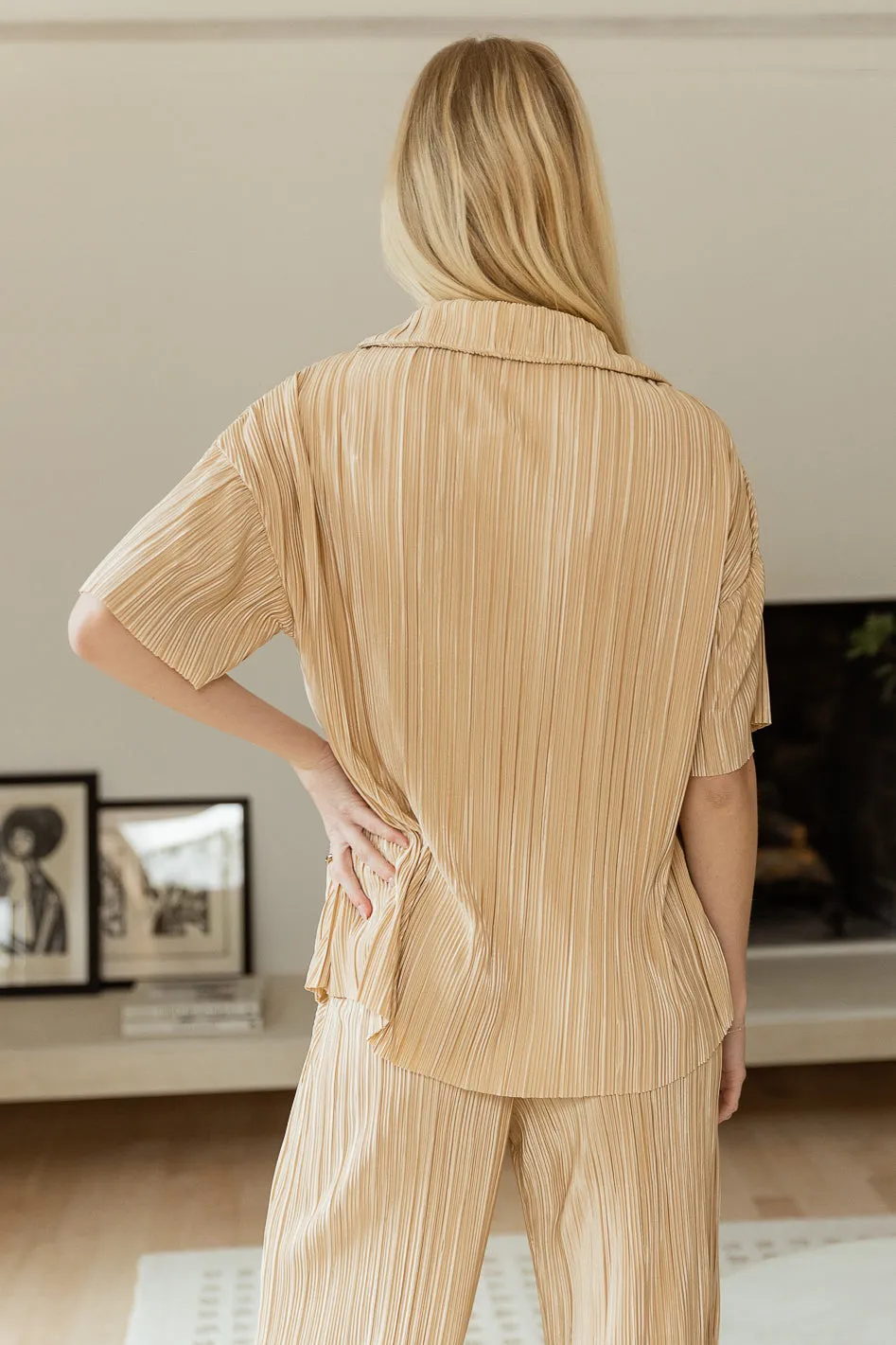 Clara Ribbed Top in Champagne - FINAL SALE sold by bohme product image thumbnail 2