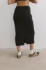 Calais Ribbed Skirt in Black - FINAL SALE sold by bohme