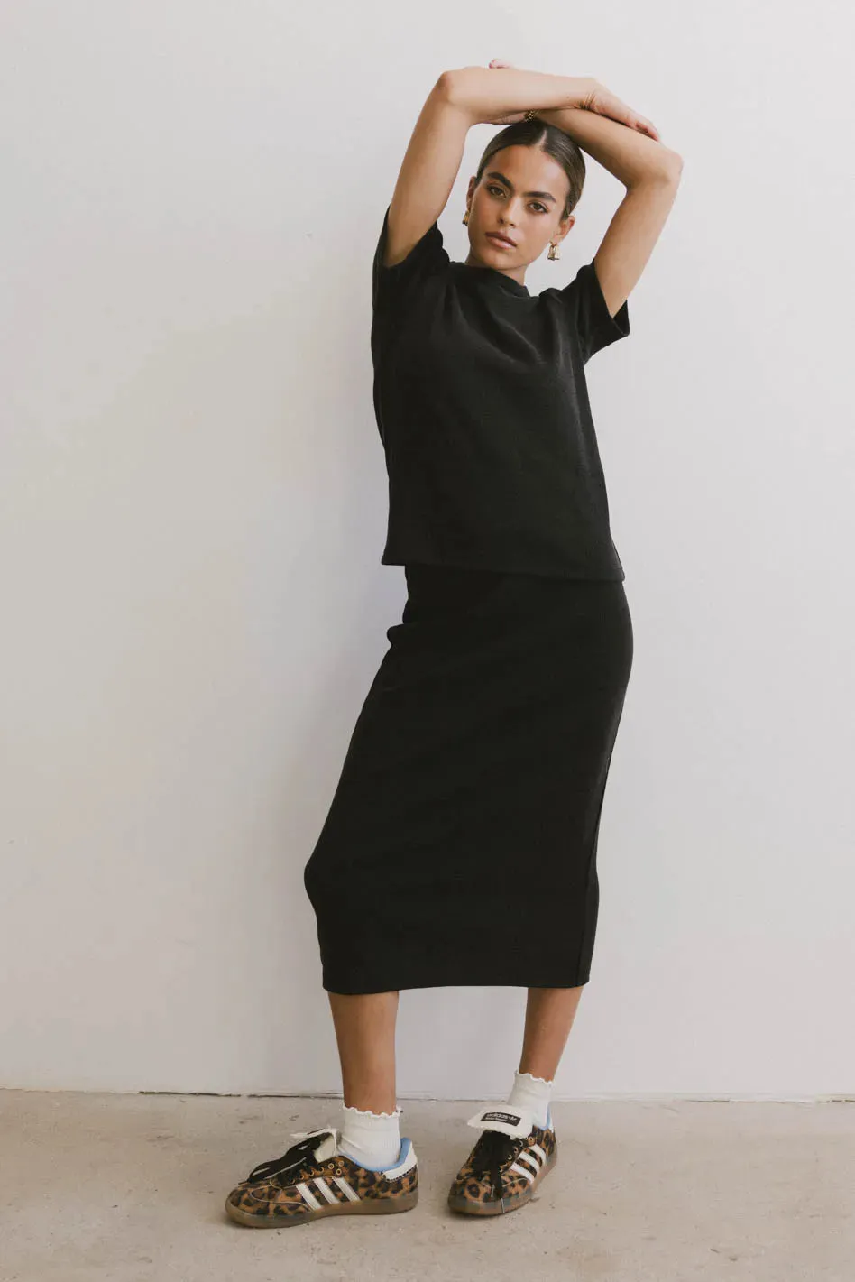 Calais Ribbed Skirt in Black - FINAL SALE sold by bohme product image thumbnail 3