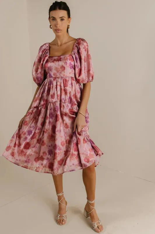 In The Fields Midi Dress in Blush - FINAL SALE sold by bohme