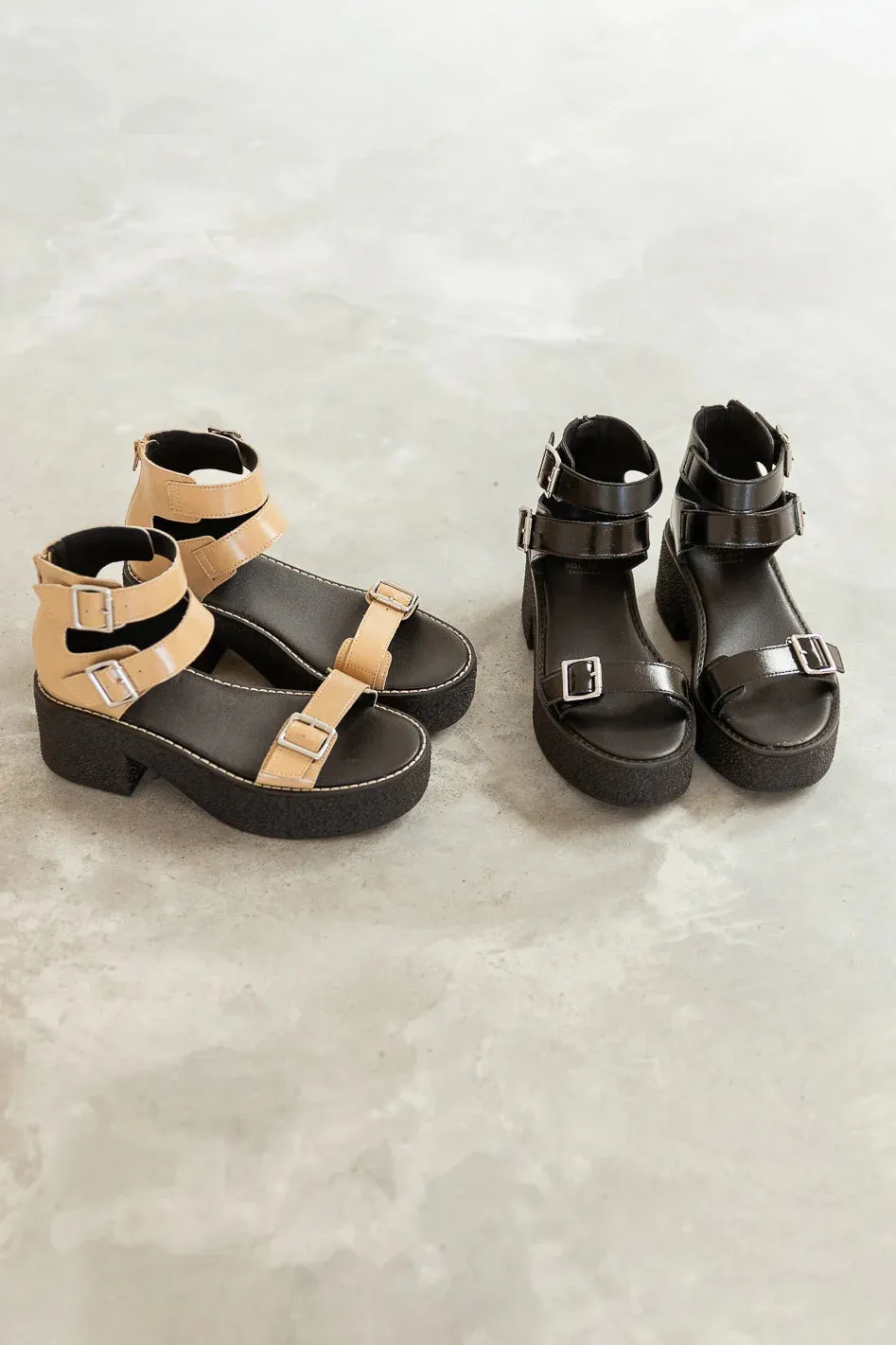 Alexia Platform Sandals in Tan - FINAL SALE sold by bohme product image thumbnail 2