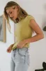 Asher Ribbed Top in Chartreuse - FINAL SALE sold by bohme