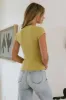 Asher Ribbed Top in Chartreuse - FINAL SALE sold by bohme