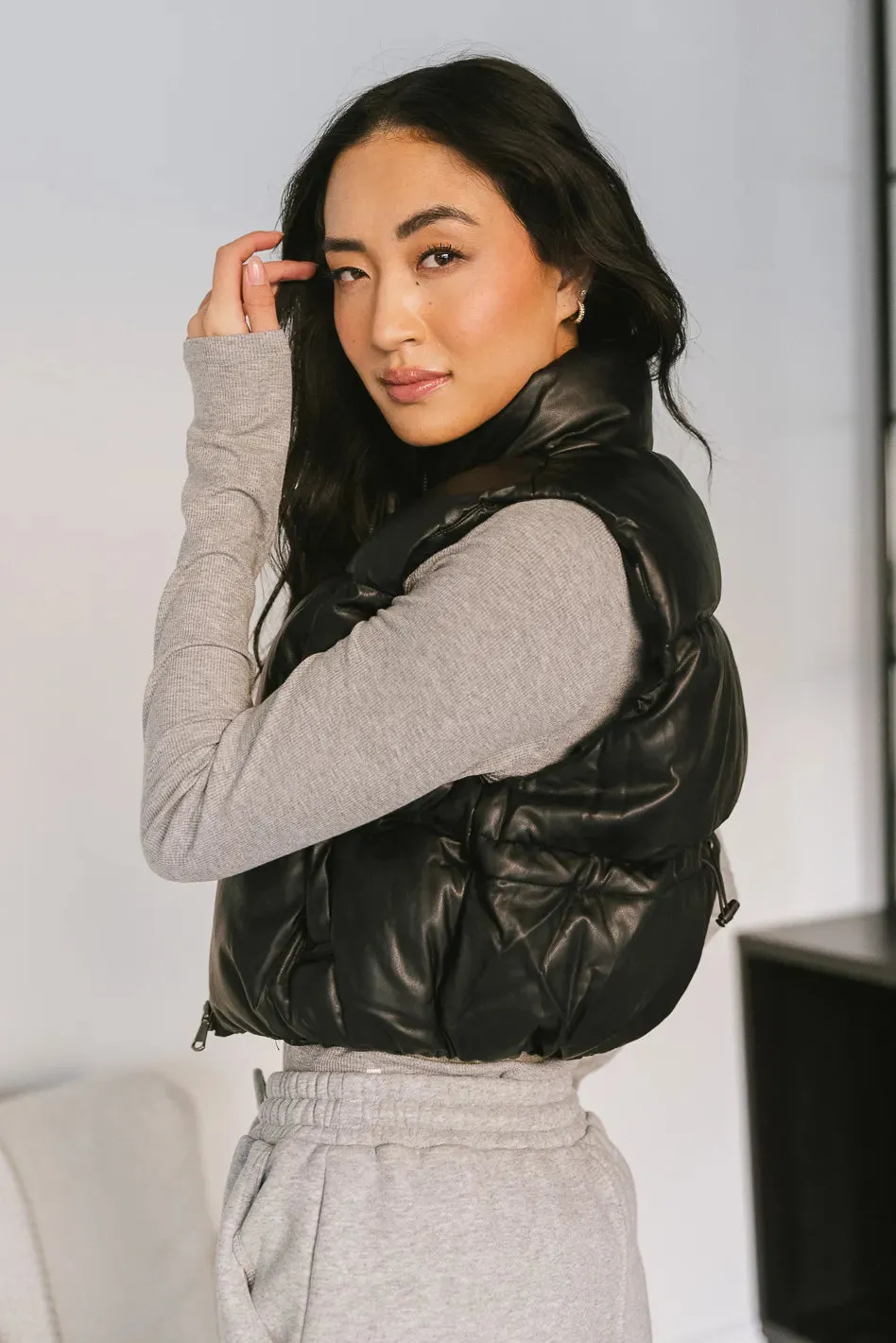 Elise Puffer Vest in Black - FINAL SALE sold by bohme product image thumbnail 5