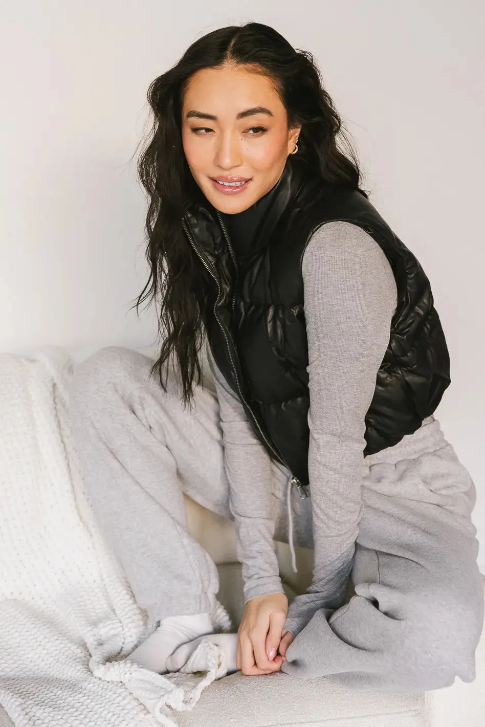 Elise Puffer Vest in Black - FINAL SALE sold by bohme product image thumbnail 3