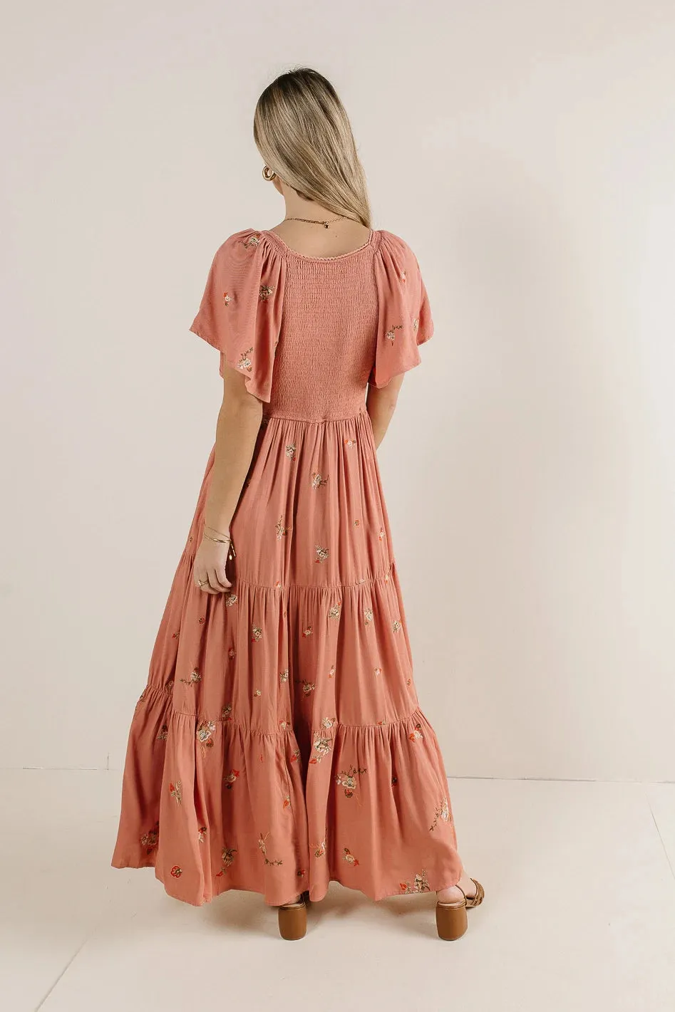 Dimitria Floral Dress in Terracotta - FINAL SALE sold by bohme product image thumbnail 2