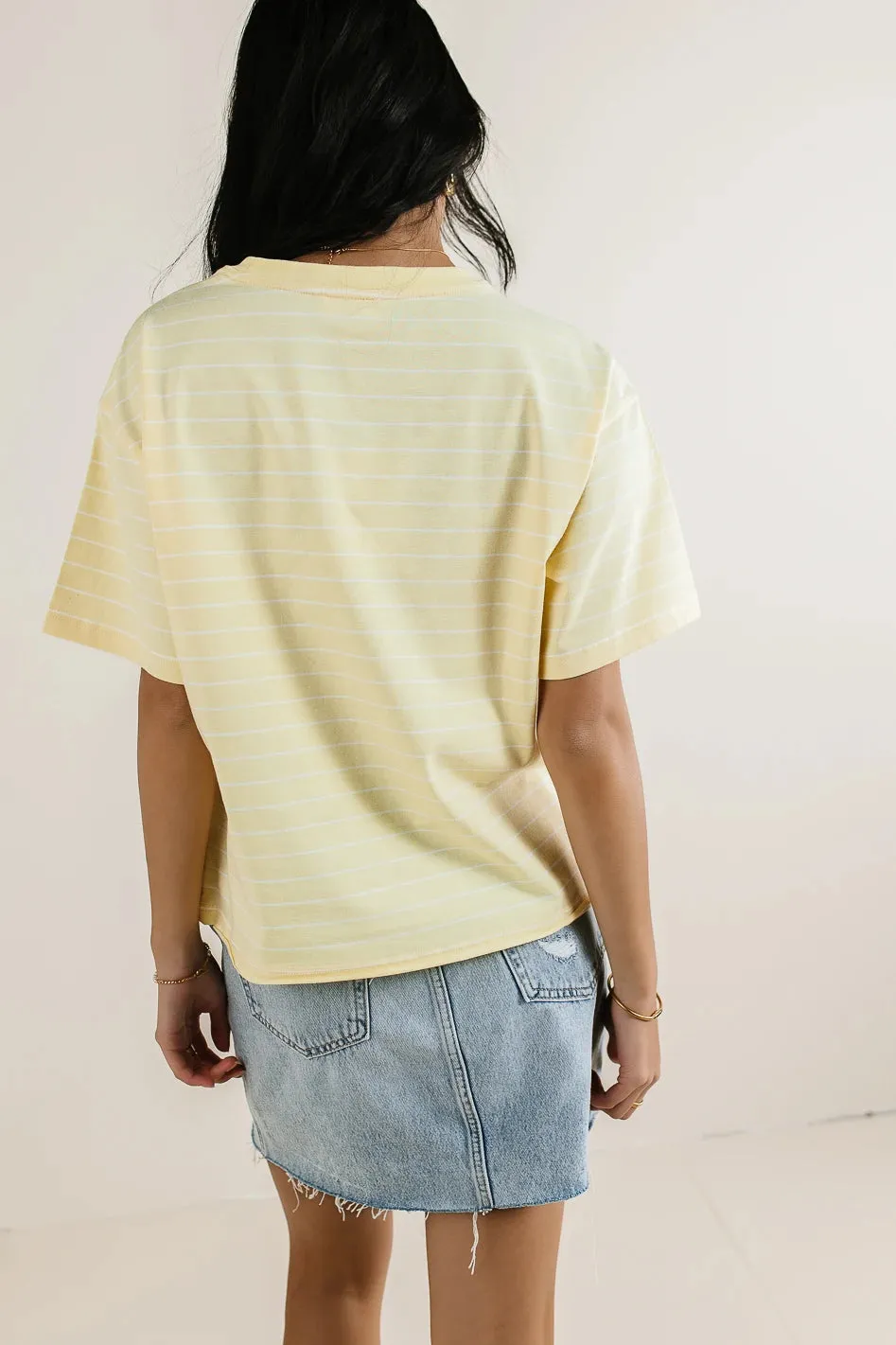Evie Striped T-Shirt in Yellow - FINAL SALE sold by bohme product image thumbnail 3