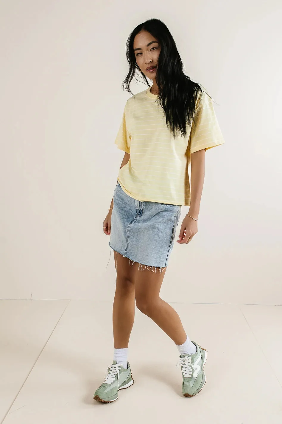 Evie Striped T-Shirt in Yellow - FINAL SALE sold by bohme product image thumbnail 2