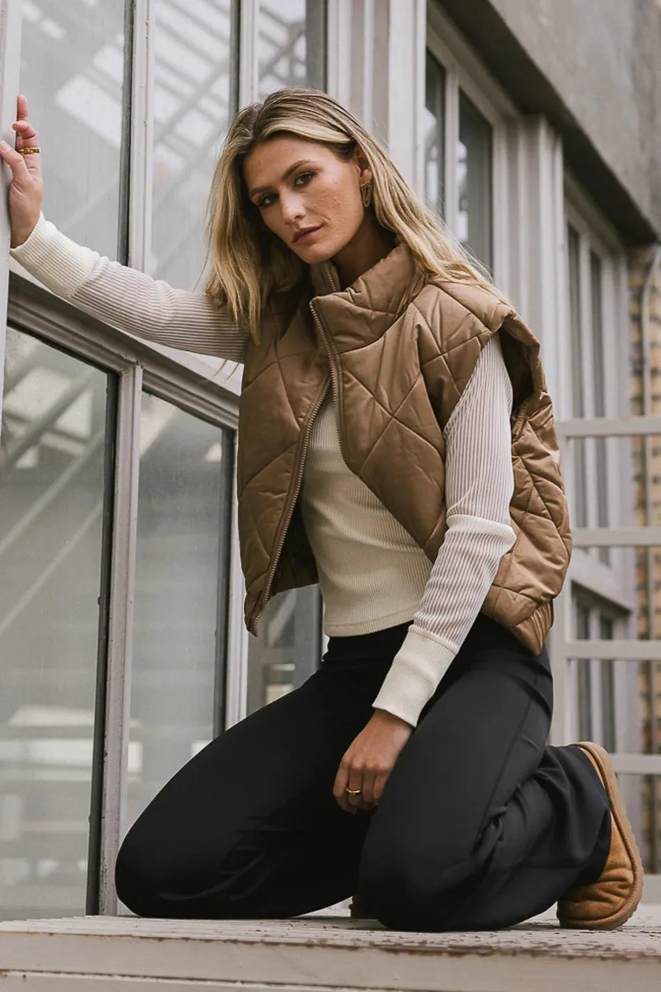 Maeve Puffer Vest in Mocha - FINAL SALE sold by bohme product image thumbnail 4