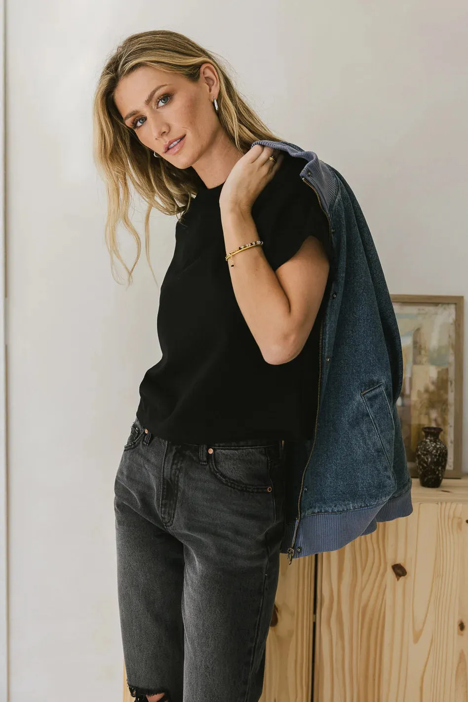 Mason Crewneck T-Shirt in Black - FINAL SALE sold by bohme product image thumbnail 4