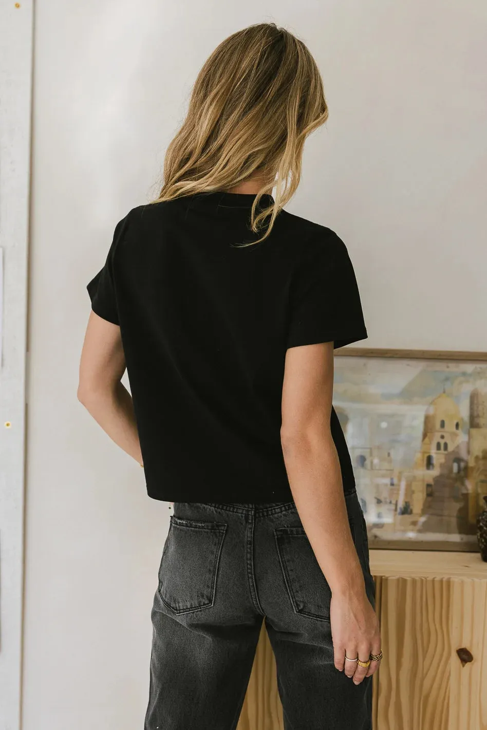 Mason Crewneck T-Shirt in Black - FINAL SALE sold by bohme product image thumbnail 2