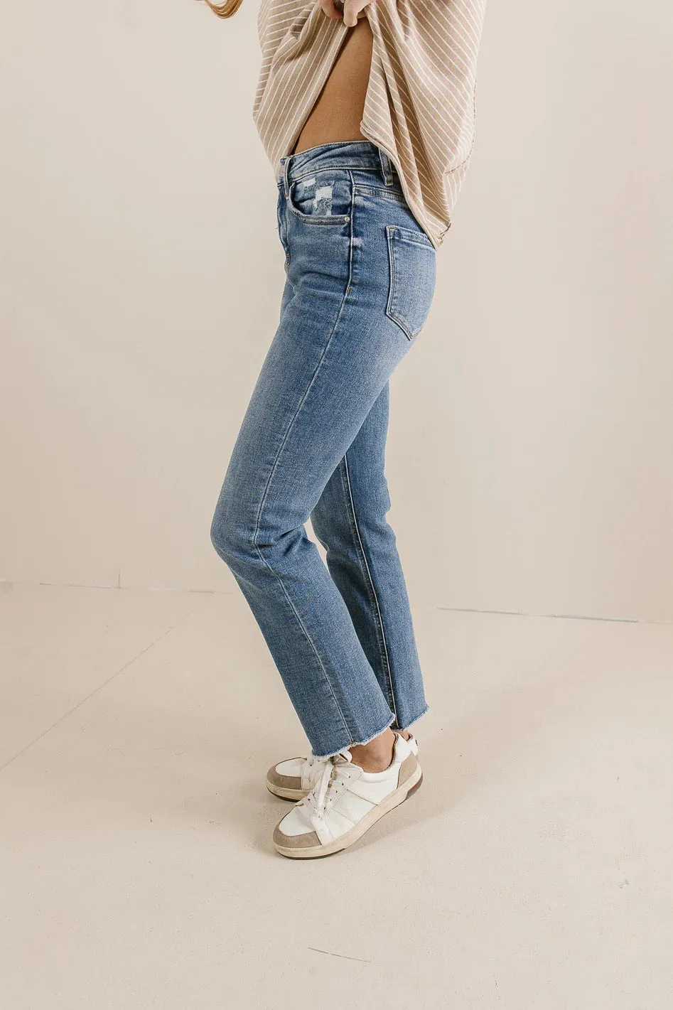 Elowyn Straight Leg Jeans in Light Wash - FINAL SALE sold by bohme product image thumbnail 4