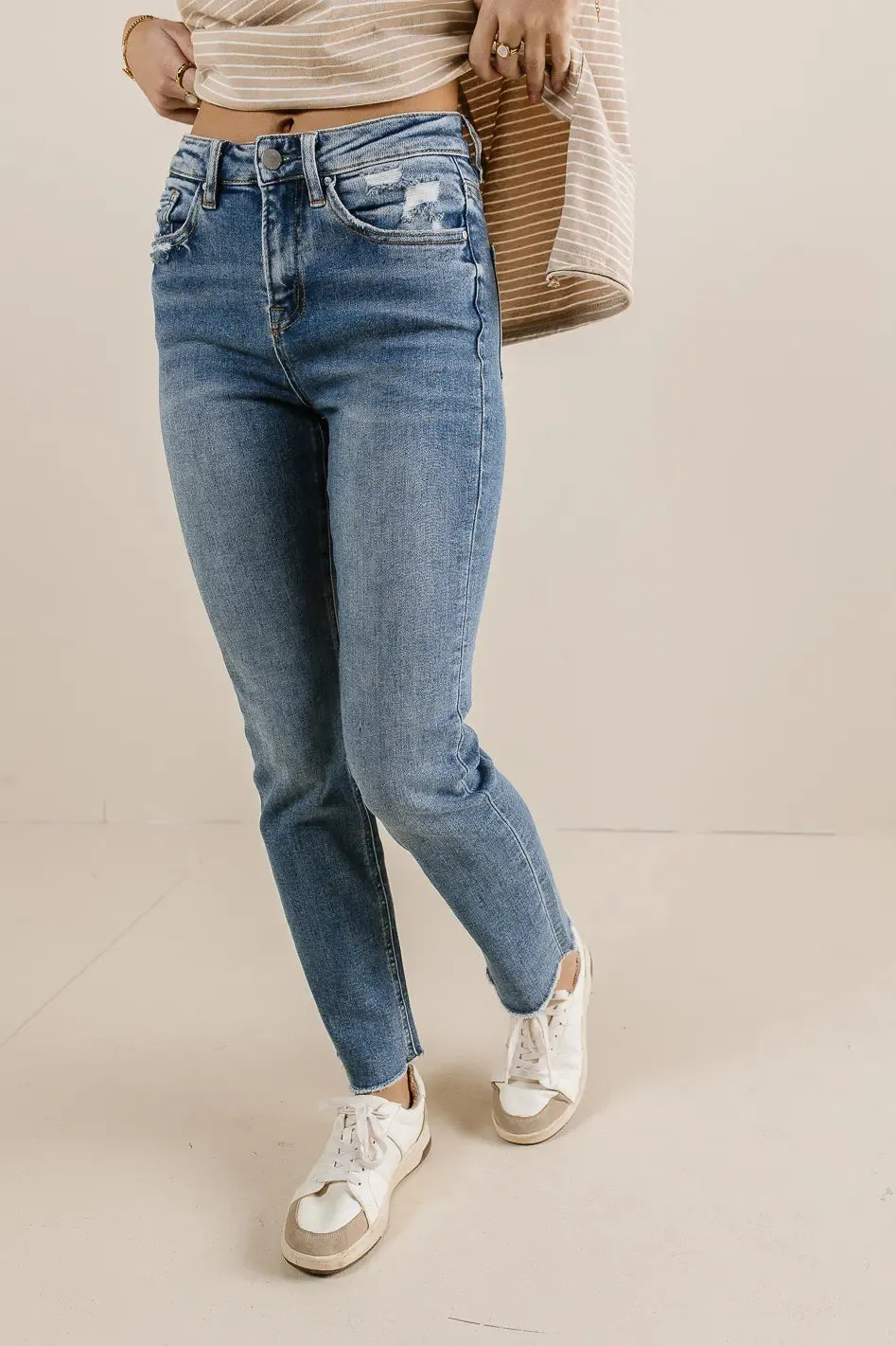 Elowyn Straight Leg Jeans in Light Wash - FINAL SALE sold by bohme product image thumbnail 5