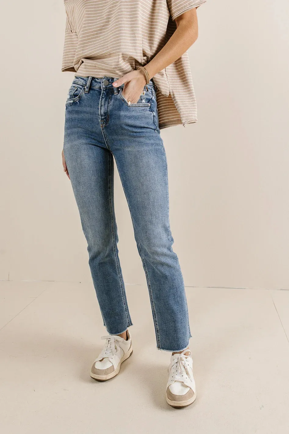 Elowyn Straight Leg Jeans in Light Wash - FINAL SALE sold by bohme