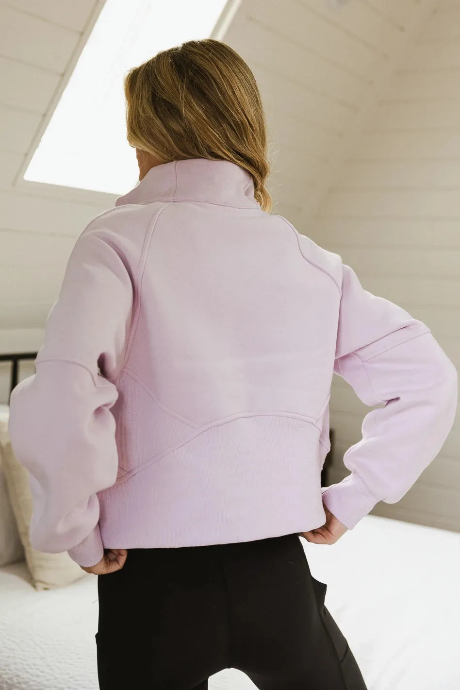 Alyssa Half Zip in Lavender - FINAL SALE sold by bohme product image thumbnail 5