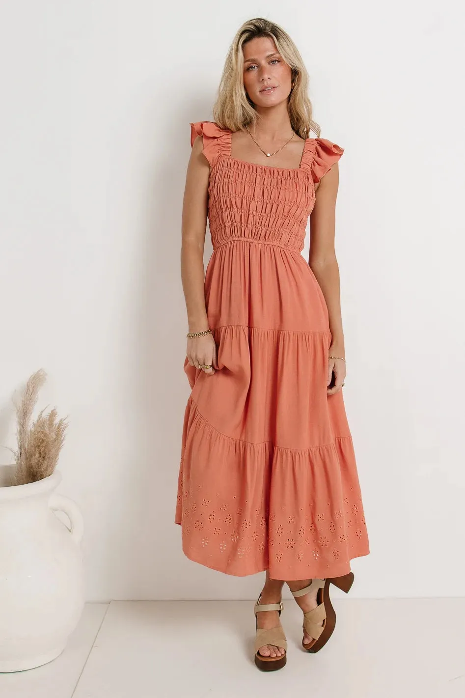 Maxton Midi Dress in Orange sold by bohme product image thumbnail 5