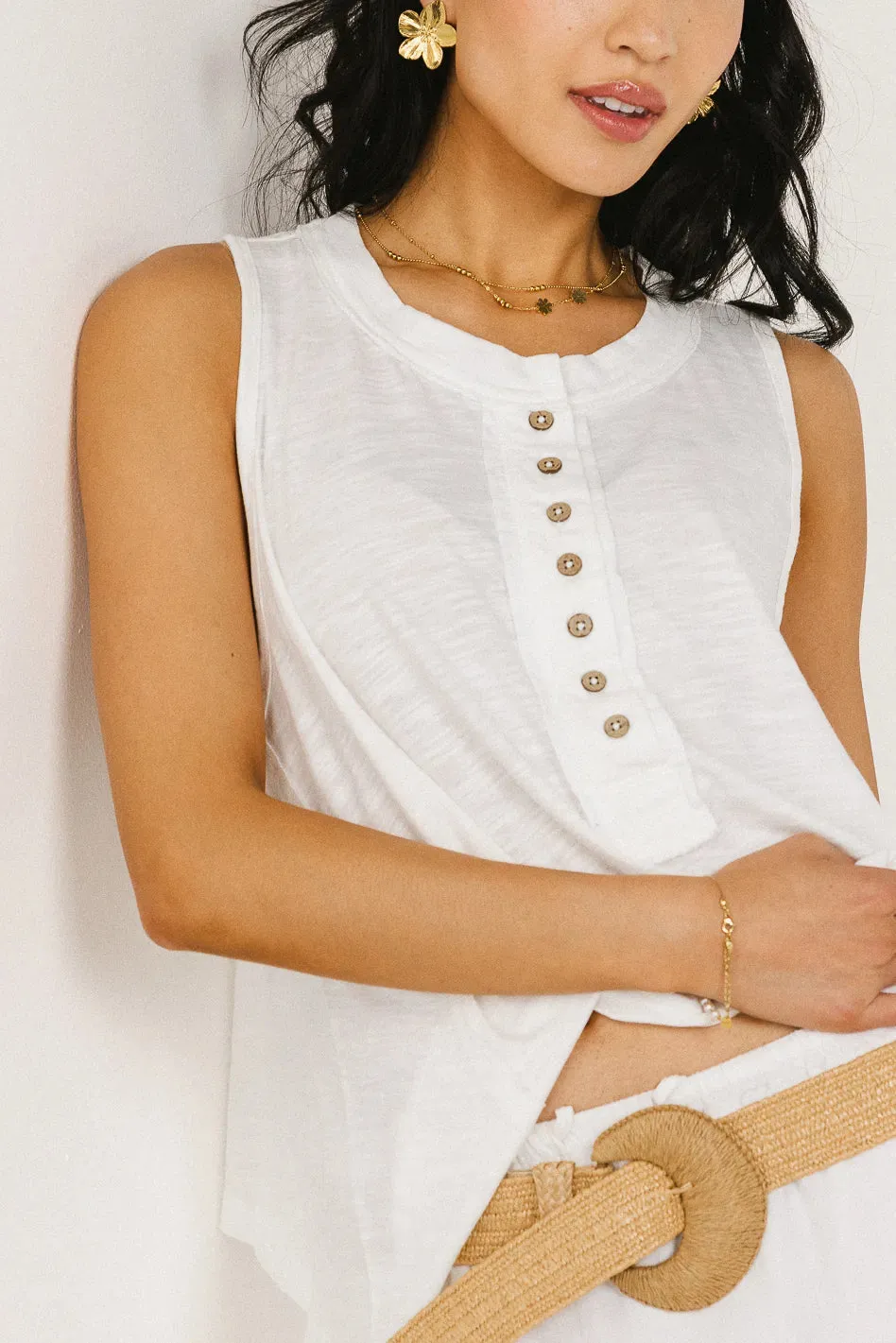 Zaylee Tank in White - FINAL SALE sold by bohme product image thumbnail 3