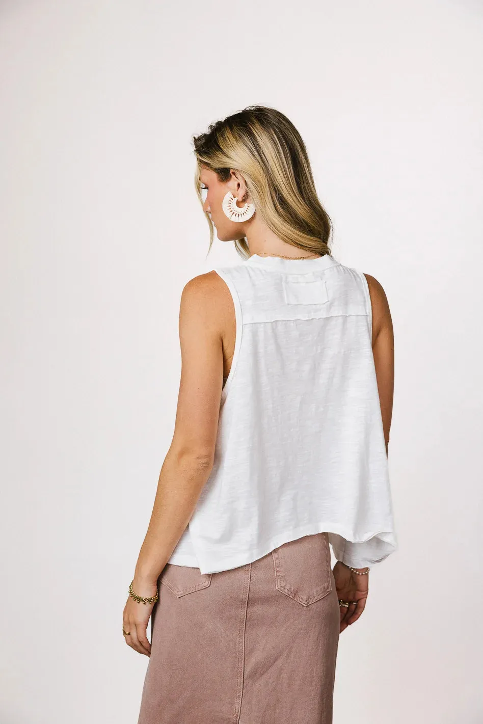 Zaylee Tank in White - FINAL SALE sold by bohme product image thumbnail 4