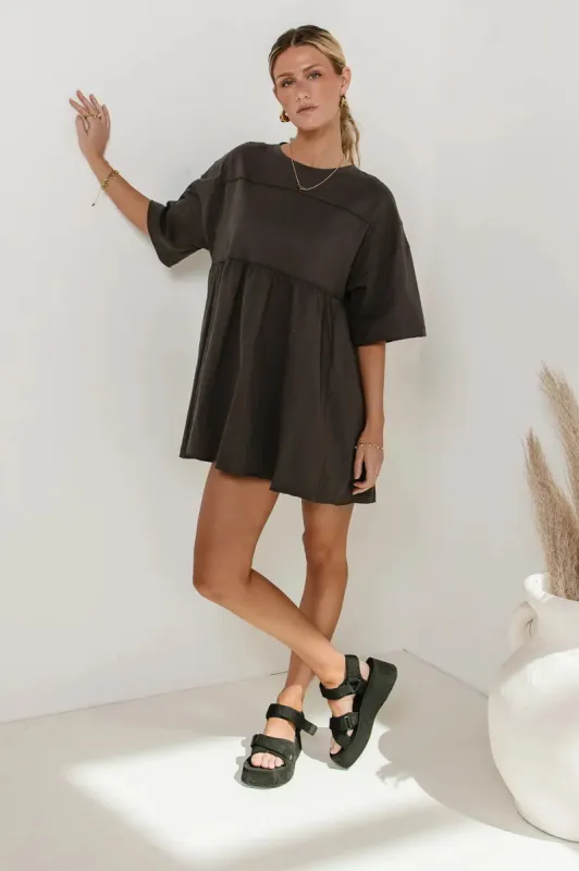 Lennox Mini Dress in Grey sold by bohme