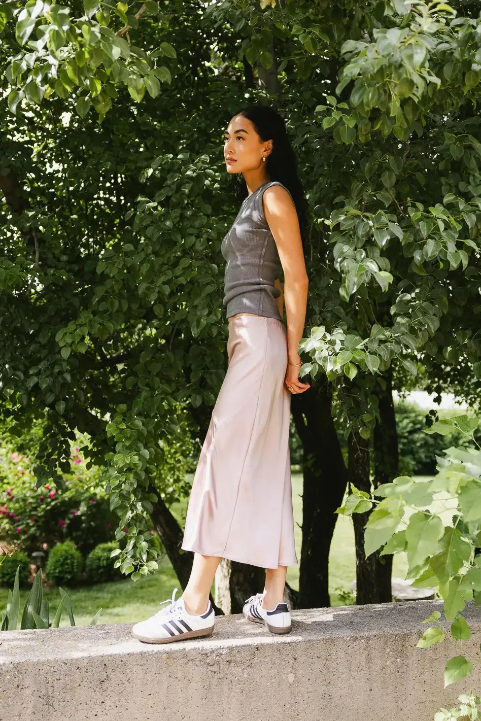 Zada Midi Skirt in Blush - FINAL SALE sold by bohme product image thumbnail 3