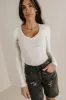 Remi V-Neck Top in Cream - FINAL SALE sold by bohme