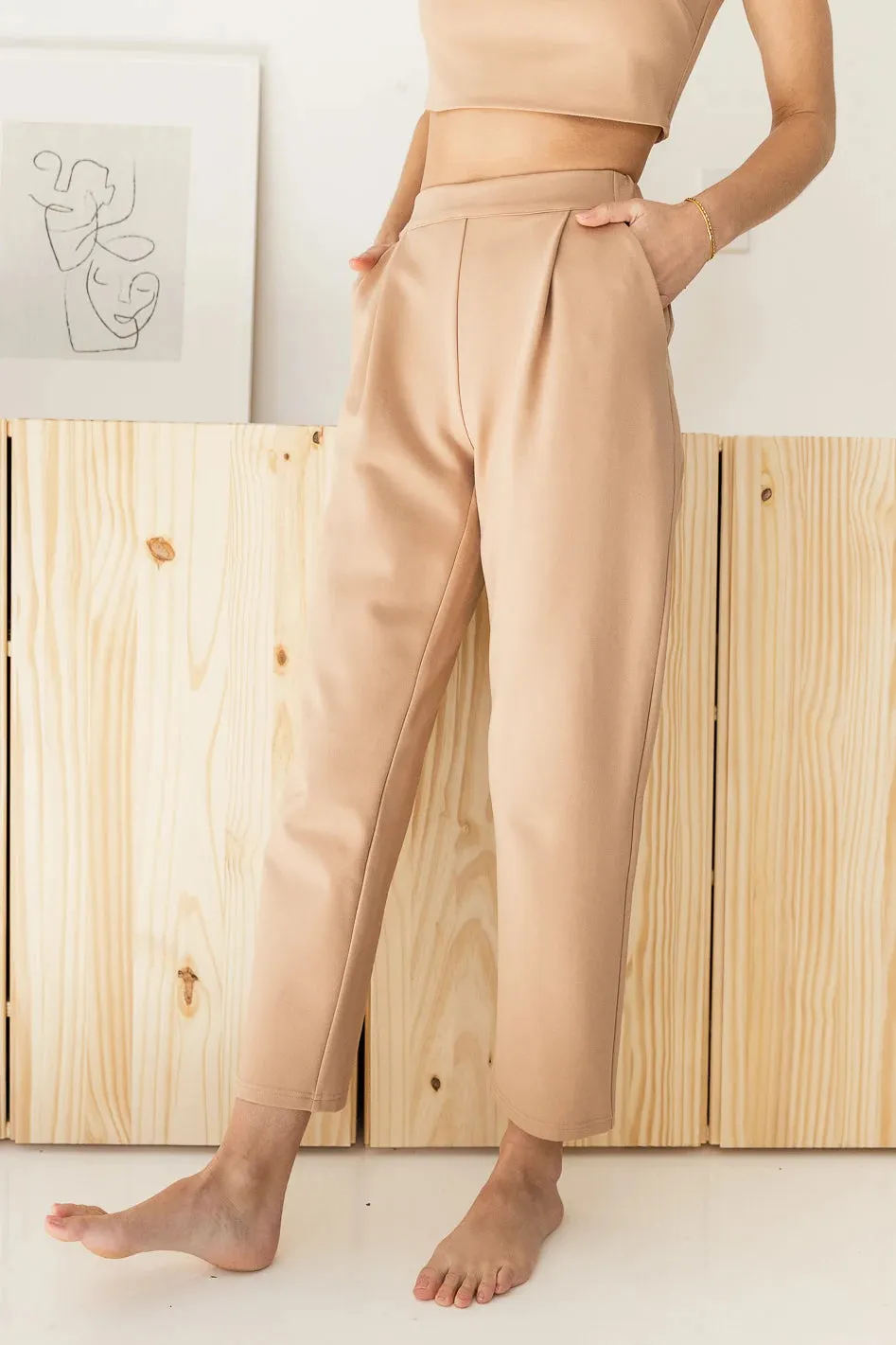 Braelynn Pants in Taupe - FINAL SALE sold by bohme