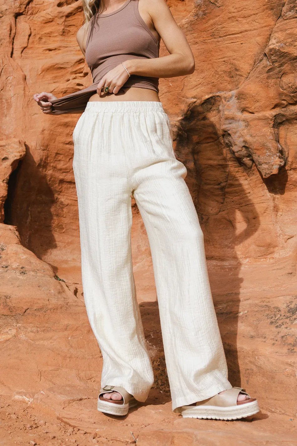 Jennilyn Pants in Cream - FINAL SALE sold by bohme