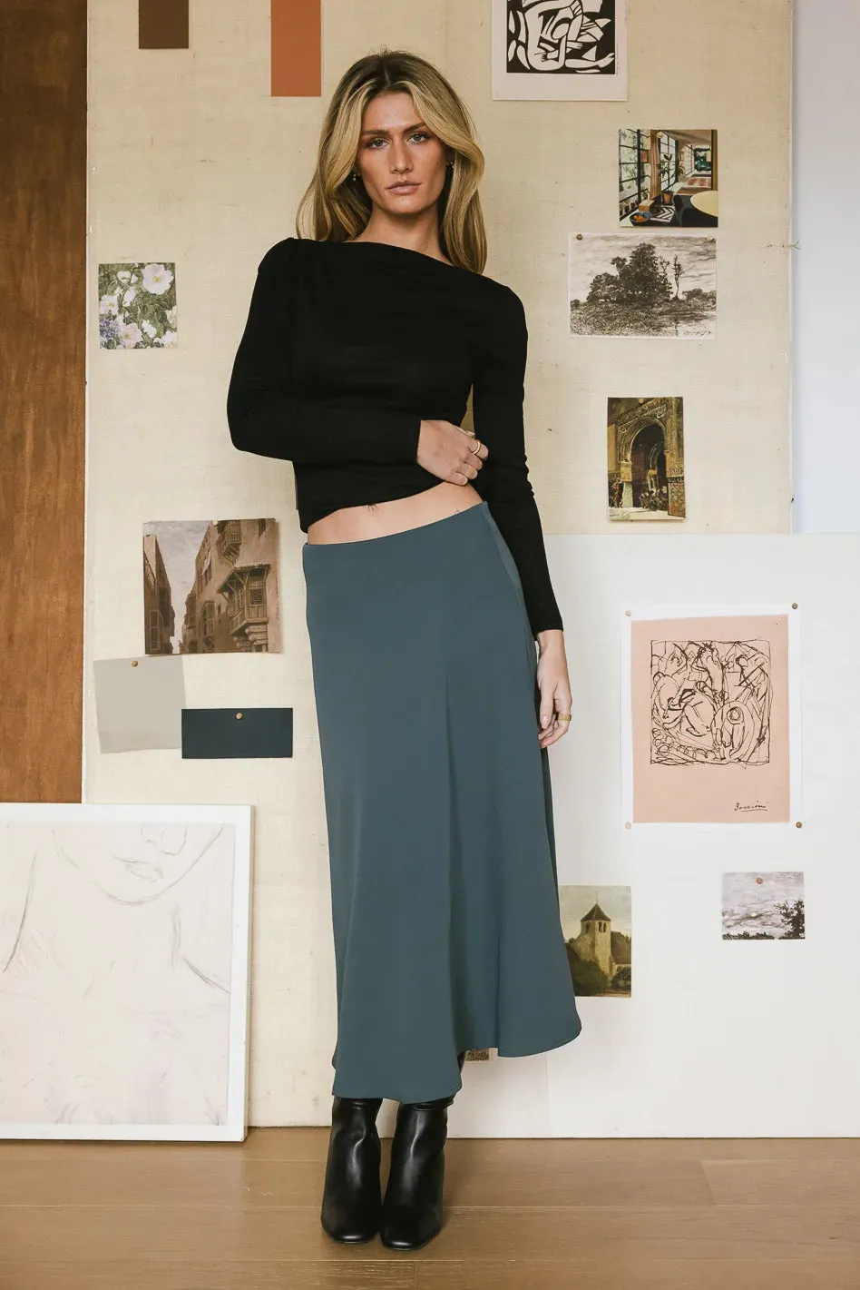 Kamila Skirt in Teal - FINAL SALE sold by bohme product image thumbnail 4