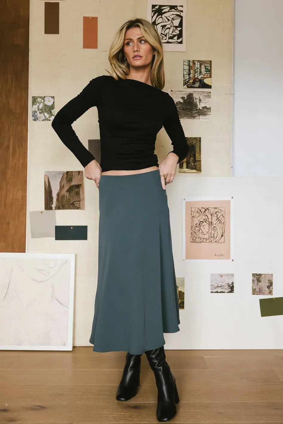 Kamila Skirt in Teal - FINAL SALE sold by bohme product image thumbnail 2