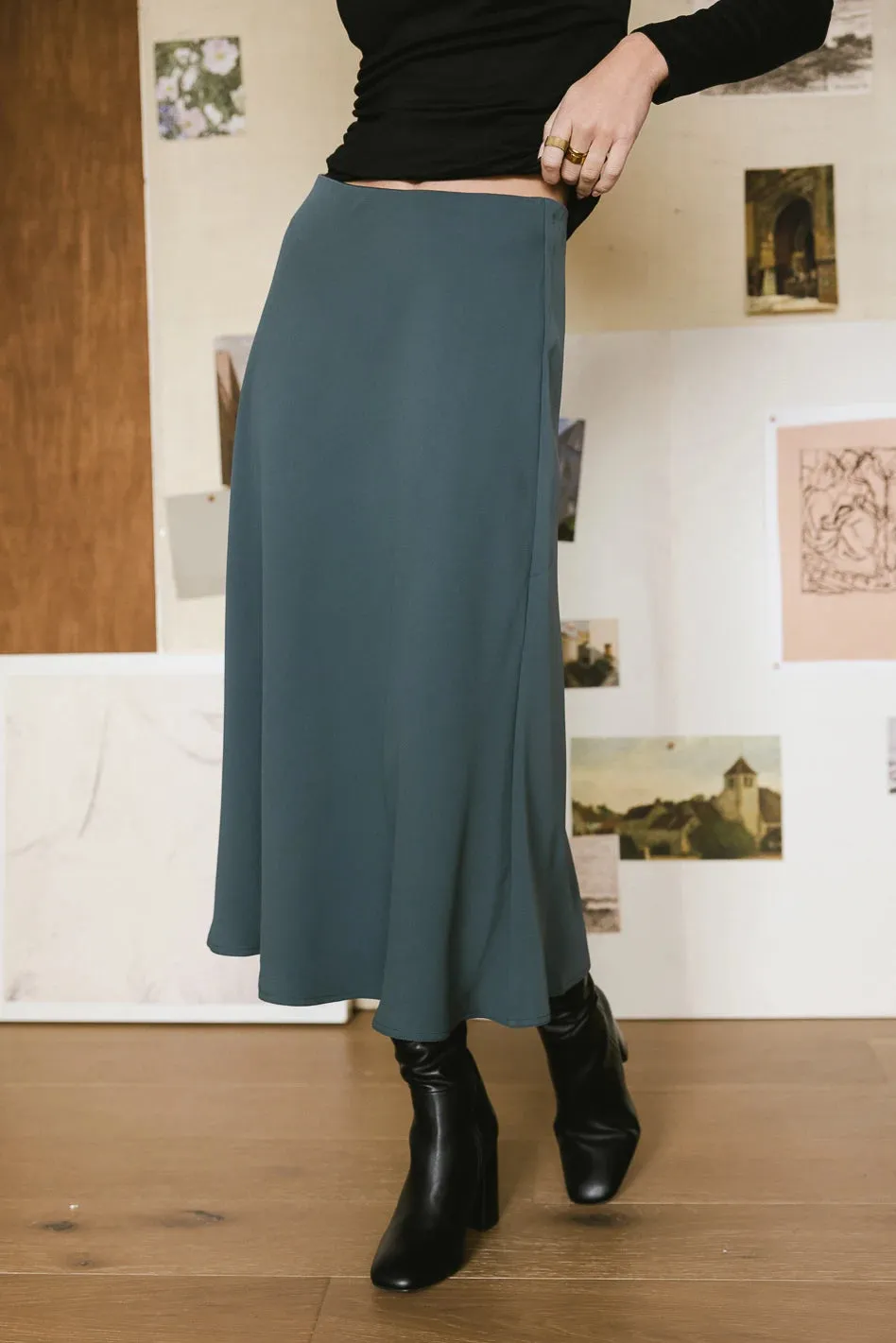 Kamila Skirt in Teal - FINAL SALE sold by bohme