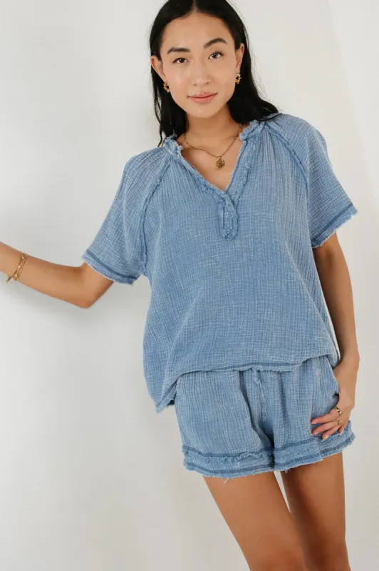 Blair Top in Blue sold by bohme