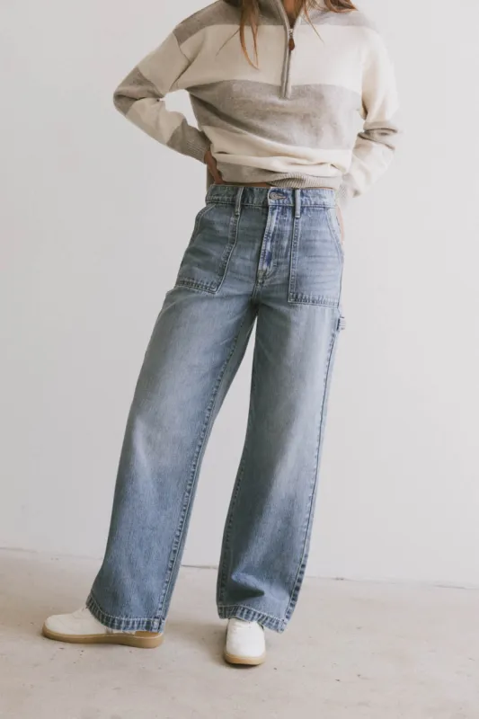 Remi Wide Leg Denim in Light Wash - FINAL SALE sold by bohme