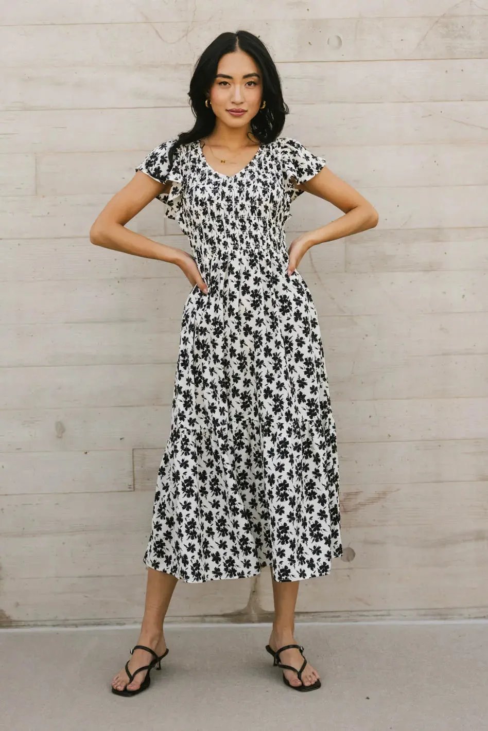 Ingrid Smocked Midi Dress - FINAL SALE sold by bohme product image thumbnail 3