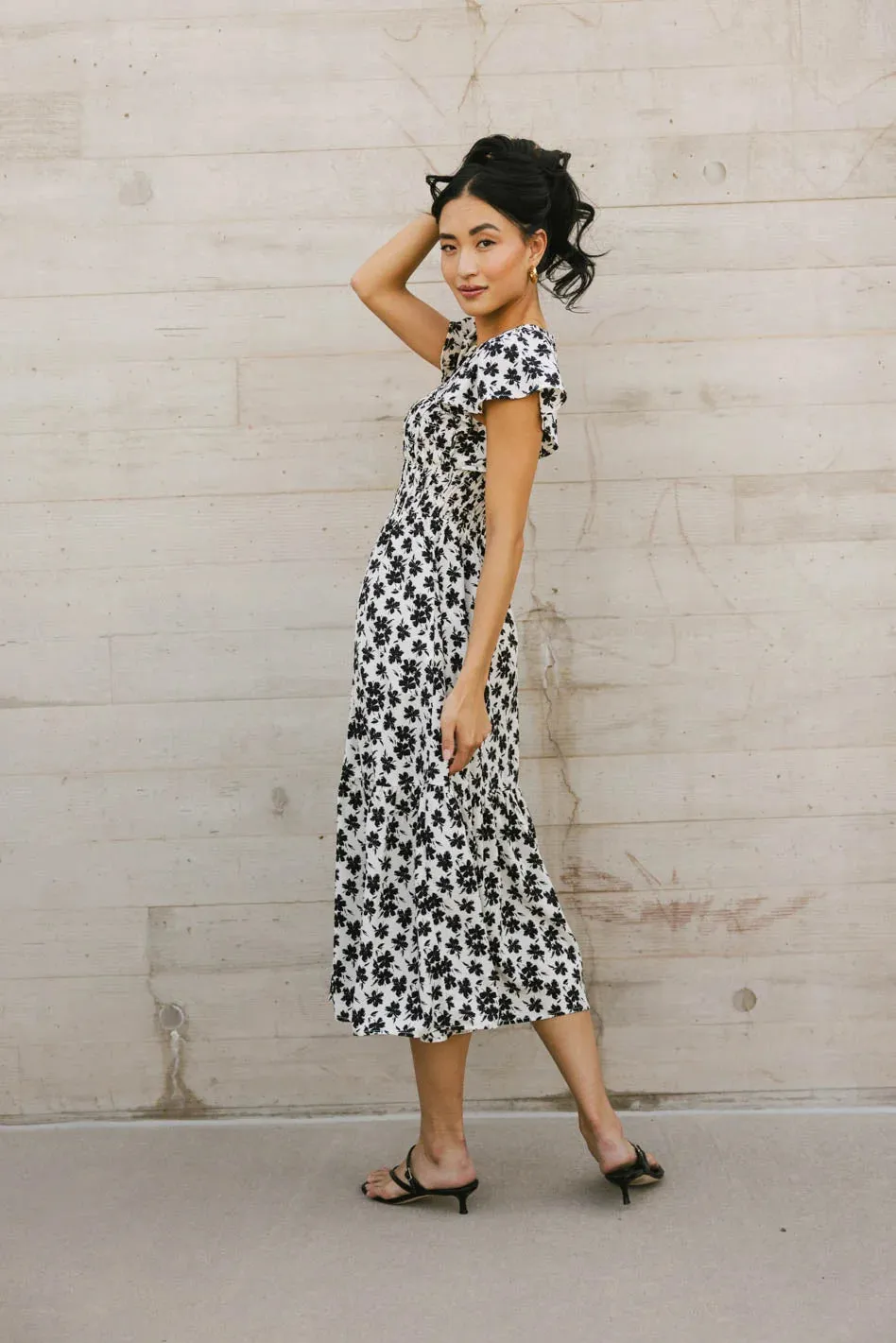 Ingrid Smocked Midi Dress - FINAL SALE sold by bohme product image thumbnail 4