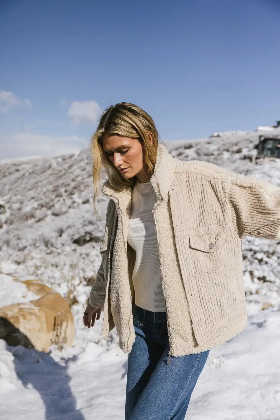 BlankNYC Corduroy Sherpa Jacket - FINAL SALE sold by bohme product image thumbnail 2