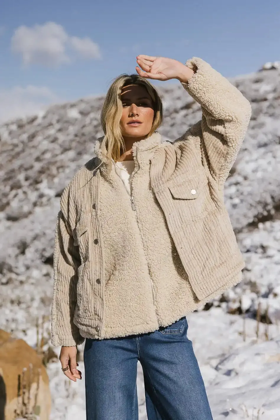 BlankNYC Corduroy Sherpa Jacket - FINAL SALE sold by bohme