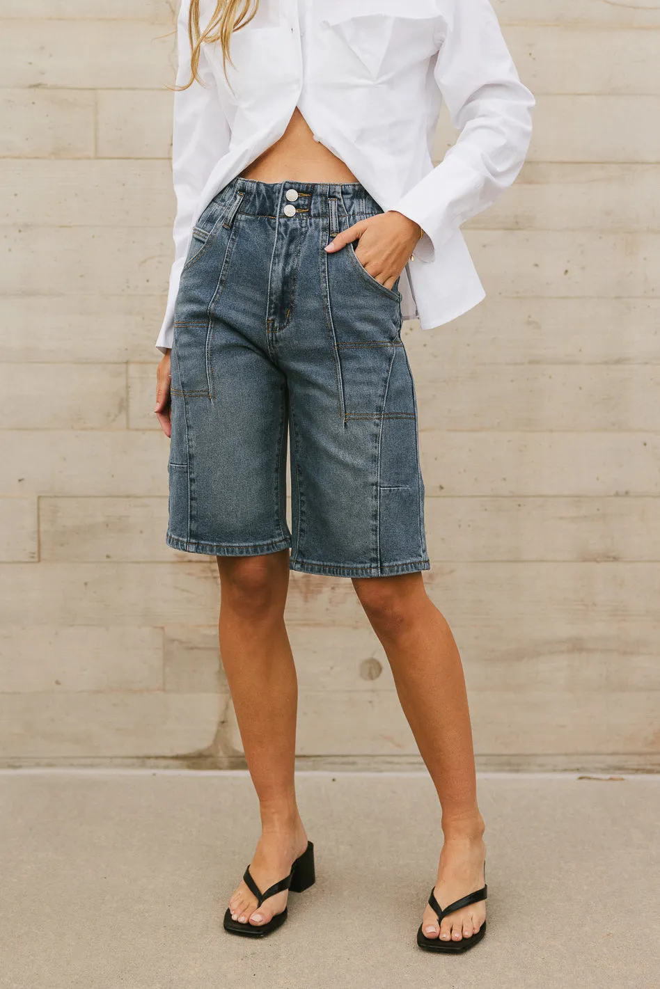 Ashtyn Denim Bermudas - FINAL SALE sold by bohme