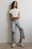 Marley Mock Neck Tee in White sold by bohme